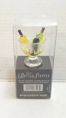 Rolha de garrafa balde de gelo e champanhe acrílico por Prodyne Co. nova na caixa - Imagem 1 de 3