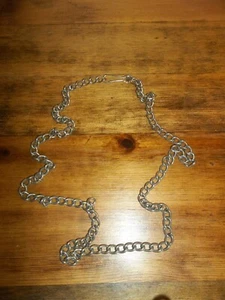 SILVER PLATED LARGE CHAIN NECKLACE - Picture 1 of 1