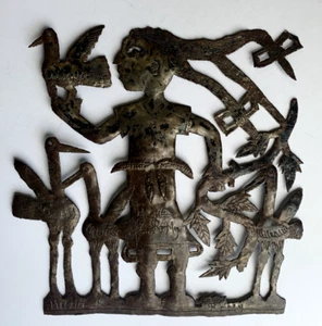 Michee Ramil Remy Haiti Haitian New Mexico Steel Drum Artist Sculpture Folk Art - Picture 1 of 5