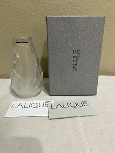 "Nuovo vaso Lalique France cristallo soliflora ninfe ninfea bod con scatola 5 1/2" - Foto 1 di 6