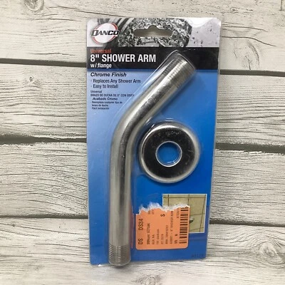 Brazo de ducha Danco Universal 8"" con brida de repuesto en cromo Foto 1 de 4
