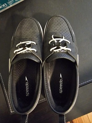 Zapato de agua Speedo Port ligero transpirable para barco talla 6 negro blanco para mujer Foto 1 de 4