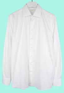 SUITSUPPLY Traveller Slim Fit Formal Shirt Men's 43 / 17 Spread Collar Button - Picture 1 of 9
