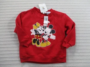 Mickey Mouse Toddler Shirt 4T Red Minnie Mouse Crew Neck Sweatshirt Fleece New - Picture 1 of 10