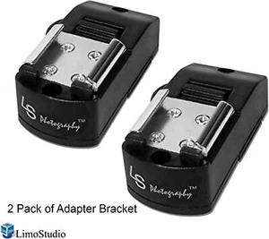 LSP [2-Pack] Flash Hot Shoe Mount Adapter Bracket Button Lock 1/4" Female Thread - Picture 1 of 9