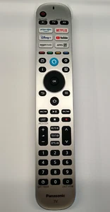 Oryginalny pilot do telewizora Panasonic - srebrny N2QBYA000079 - NOWY - Zdjęcie 1 z 6