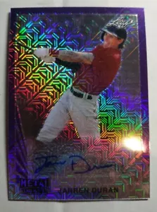 2020 Leaf Metal Draft 1990 Purple Mojo #'d 3/7 Jarren Duran #LA-JD3 Auto - Picture 1 of 4