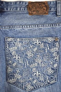 Vintage y2k 2000s Ecko Baggy Fit Hip-Hop Imperial Jeans Blue Mens Size 36x31 - Picture 1 of 24