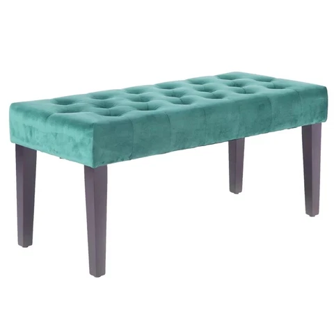 Furniture Green Tufted Bench (wf) Cover