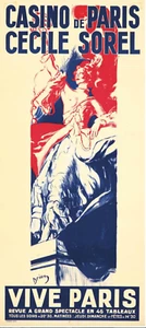Original Vintage Poster Casino de Paris Ceceile Sorel ViveParis Cabaret 1933 - Picture 1 of 1