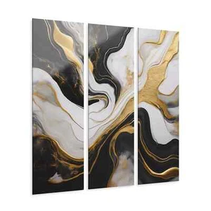 Elegant Abstract Acrylic Prints Triptych Art, Modern Wall Decor, Home Decor - Picture 1 of 7