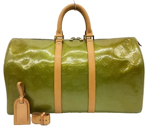 Authentic Louis Vuitton Vernis Green Mercer M91001 Boston Bag NS041118 - Picture 1 of 22
