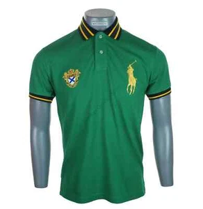 Nuevo Auténtico Para Hombre Ralph Lauren Big Pony Polo Calce Ajustado Verde Bordado - Imagen 1 de 6