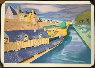 Litografía L/ED firmada y numerada por Georges Lambert Etretat Foto 1 de 4