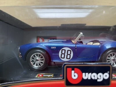Bburago Shelby Cobra 427 #88 azul 1:24 diecast Foto 1 de 4
