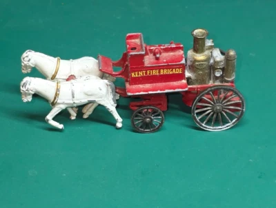 Lesney Nº Años 40 Vintage 4 camiones de bomberos tirados por caballos de la Brigada de Bomberos de Londres Foto 1 de 4