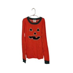 Pigiama Hanna Andersson taglia 14 arancione zucca Jack O lanterna Halloween verde - Foto 1 di 7