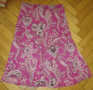 Marks and Spencer Midirock Mauve Paisley elastische Taille 14 - Bild 1 von 4