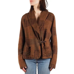 Ralph Lauren Jeans Vintage Women's Brown Shawl Collar Cardigan Sweater Size XL - Picture 1 of 10