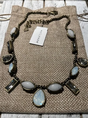 Collar de Latón Silpada K&R KRN0016 "Cristal Claro" Cuarzo Cristales Swarovski Nuevo con Etiquetas Foto 1 de 4