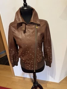 Patrizia Pepe Lederjacke Biker Rehbraun Mit Nieten Gr. 44 Ital./38 Dt. - Bild 1 von 12