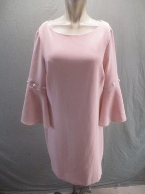 Vestido recto manga campana 3/4 IVANKA TRUMP talla 10 para mujer con cremallera trasera cuello barco 726 Foto 1 de 4