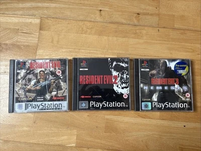Resident Evil 1,2 And 3 Bundle PS1 PlayStation Complete With Manuals! - Image 1 of 4