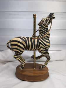 Tobin Fraley American Carousel Zebra Music Box Vintage Numbered Works - Picture 1 of 11