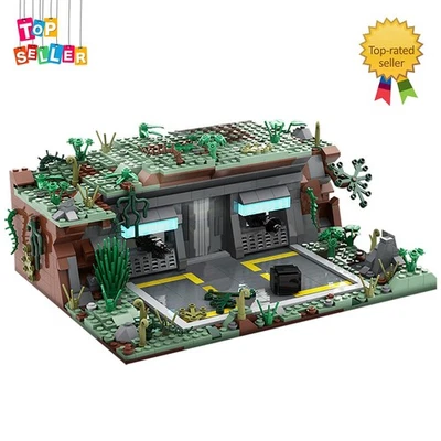 Jungle Outpost Base MOC Building Bricks Set Inspired Battle Scene DIY Toy - Image 1 of 3