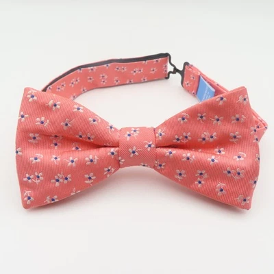Croft & Barrow Bow Tie Pink Blue Floral 2.25" Wide Pre Tied Polyester - Image 1 of 4