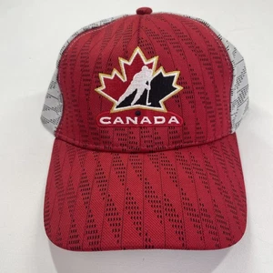 Mütze Kappe Team Canada Eishockey rot Druckknopflasche verstellbar Hockey Spitze Lidz - Bild 1 von 7