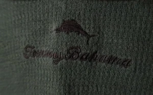Tommy Bahama Green Heather On the Doubles Half Zip Reversible Sweater (XL) SOFT - Picture 1 of 12