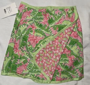 Vintage Lily Pulitzer Girls 10 Reversible Wrap Skirt Musical Monkeys/pineapples - Picture 1 of 10
