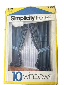 SIMPLICITY 118 House 10 Pattern Cards WINDOW CURTAINS DRAPES VALANCES SHADES - Picture 1 of 2