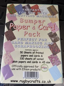 Bumper Paper And Card Pack, 150 Sheets Of Assorted Designs - Picture 1 of 5