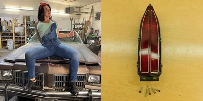 TAILLIGHT ASSEMBLY HAS CRACK- LH OR RH 1975 OLDSMOBILE NINETY EIGHT 98 75ON1-8D6 - Image 1 of 4