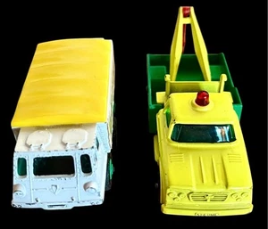 VTG ~ Lot of 2 ~MATCHBOX LESNEY BP WRECK TRUCK 13/EXPLORATION TRUCK 61 ~ England - Picture 1 of 8