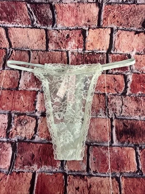 Victoria's Secret The Lacie - M Mint Lace String Thong Panty - Medium - Image 1 of 3