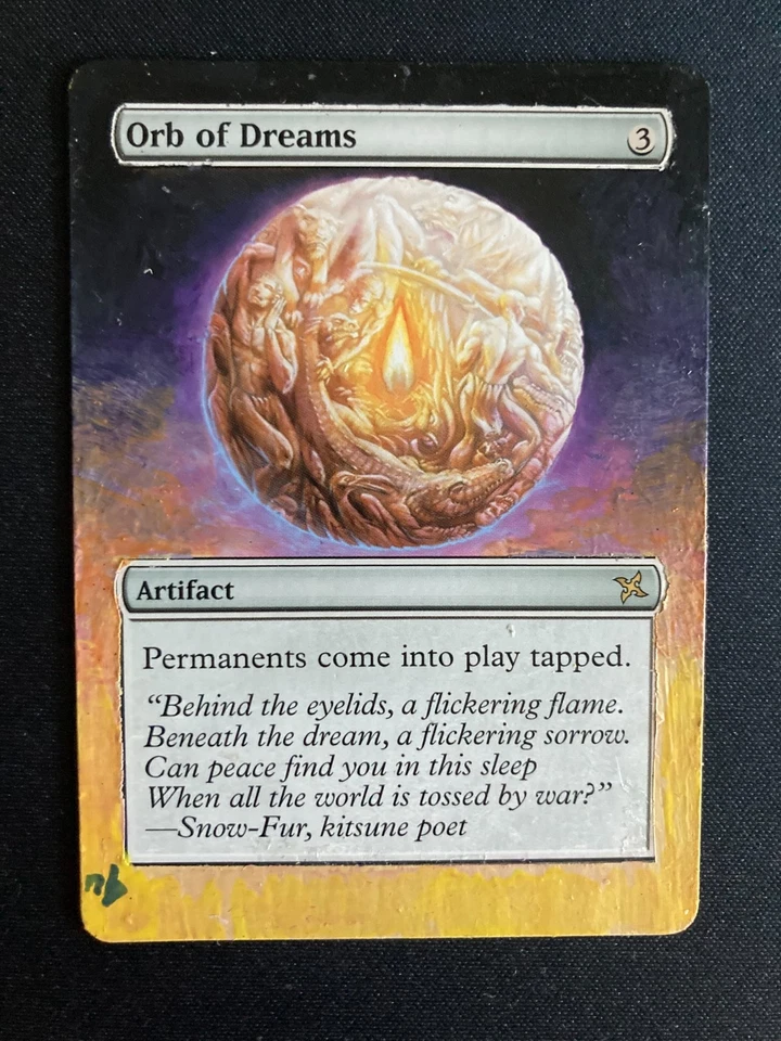 Orb of Dreams (Betrayers of Kamigawa) ALTERED with extended art, hand painted! - Image 1 of 1