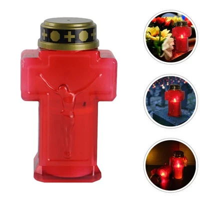 Lampes à bougies électriques de cimetière, 3 pièces, sans flamme, bougies de