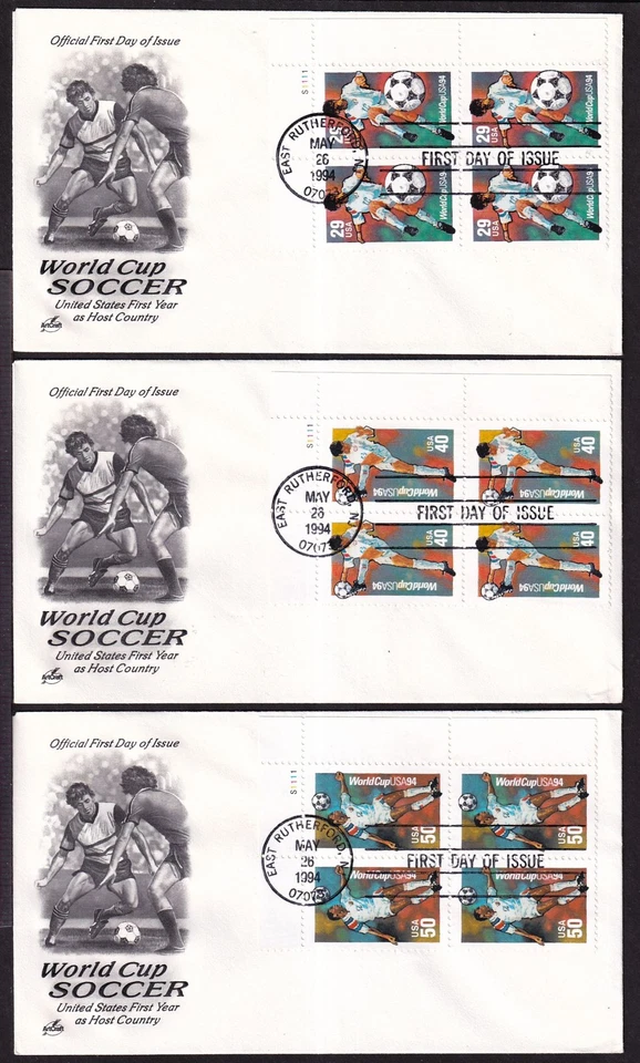 1994 World Cup Soccer Sc 2834-2836 USA 94 FIFA sports event stadium - Image 1 of 1