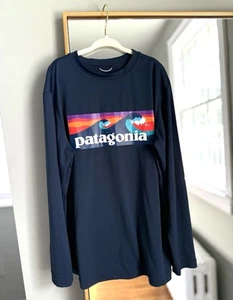 Patagonia Boy's Long Sleeve Capilene Cool Daily UPF Sun Protection Shirt Sz L/12 - Picture 1 of 5