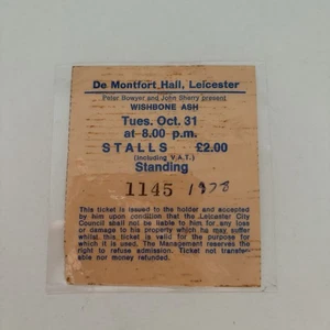 Wishbone Ash - Leicester - Original concert ticket stub 1978 - Picture 1 of 2