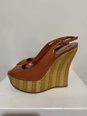 Gucci Women’s Open Toe Wedge Sandals Coral Pink 12cm Excellent Used - Image 1 of 4