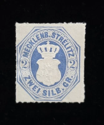 Mecklenburg-Strelitz (Germany) 1864,  stamp (Michel 5). Damaged Back - Image 1 of 4