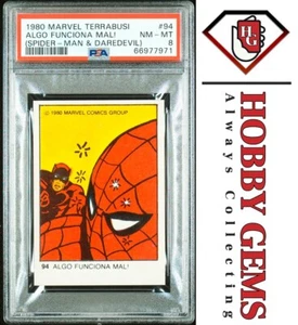 SPIDER-MAN DAREDEVIL PSA 8 1980 Marvel Terrabusi #94 - Picture 1 of 2