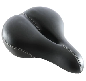 Bike Saddle Comfort Cut Out Seat Mens Womens Pressure Relief Airflow Black - Picture 1 of 10