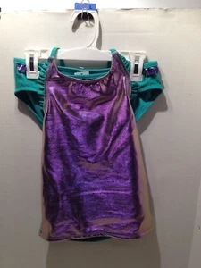 Cat & Jack Aqua Tankini Swimsuit Set Girls Size S, M, L Mermaid Ruffle 542664 - Picture 1 of 3