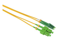 20M - LC/APC - SC/APC - 9/125 Singlemode Duplex Fiber Jumper Zipcord Cable