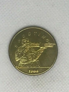 1984 GAMES OF THE 23RD OLYMPIAD LOS ANGELES Vintage Transit Token Shooting - Picture 1 of 2